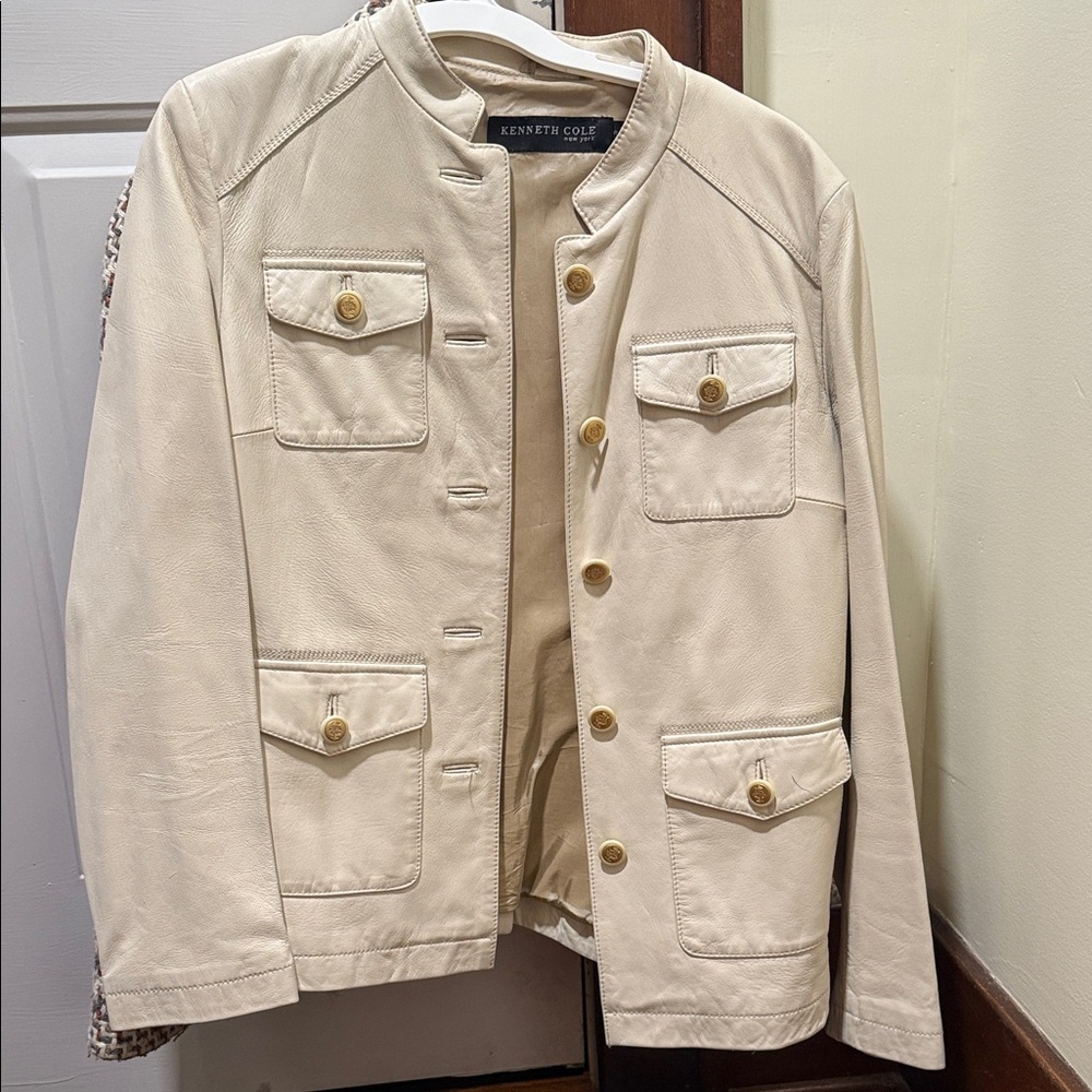 Kenneth Cole Beige Military Jacket
